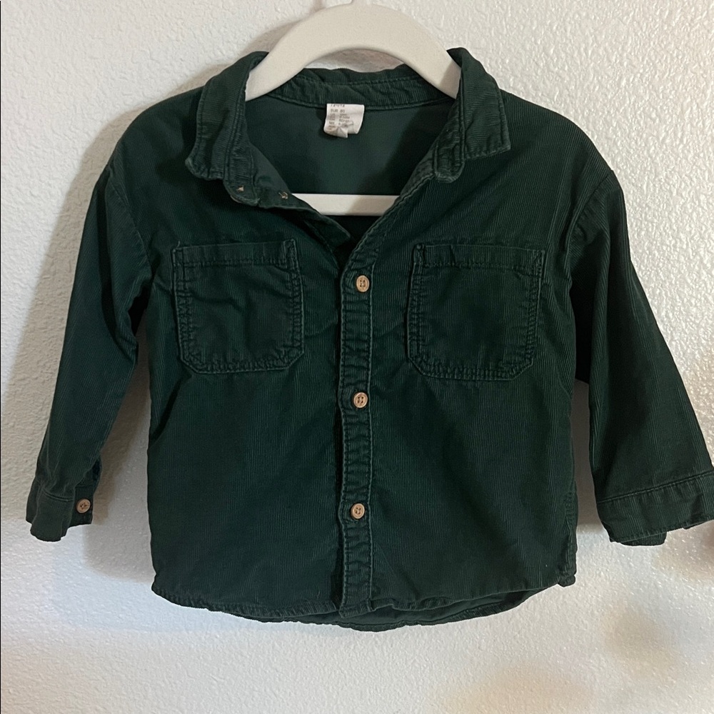 Green Corduroy Button-Down from H&M - Size 12 Months